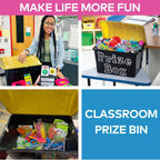 Fun Express Large Plastic Toy Treasure Chest - Doctor'S And Dentist Office Toy Incentives, Teacher'S And Classroom Treasure Box Toy Storage - 1 Box, Black And Gold, 19' X 11 1/2' X 11'