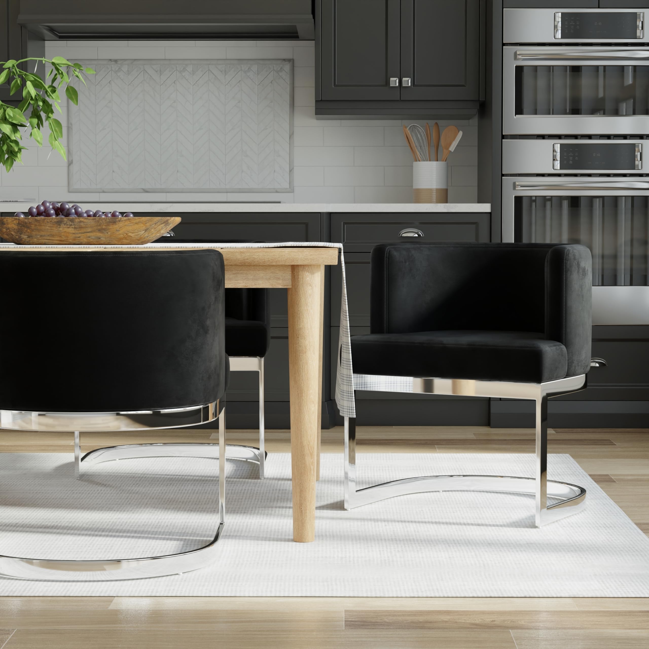 Neos Modern Furniture C1422K-SS Chair, Black