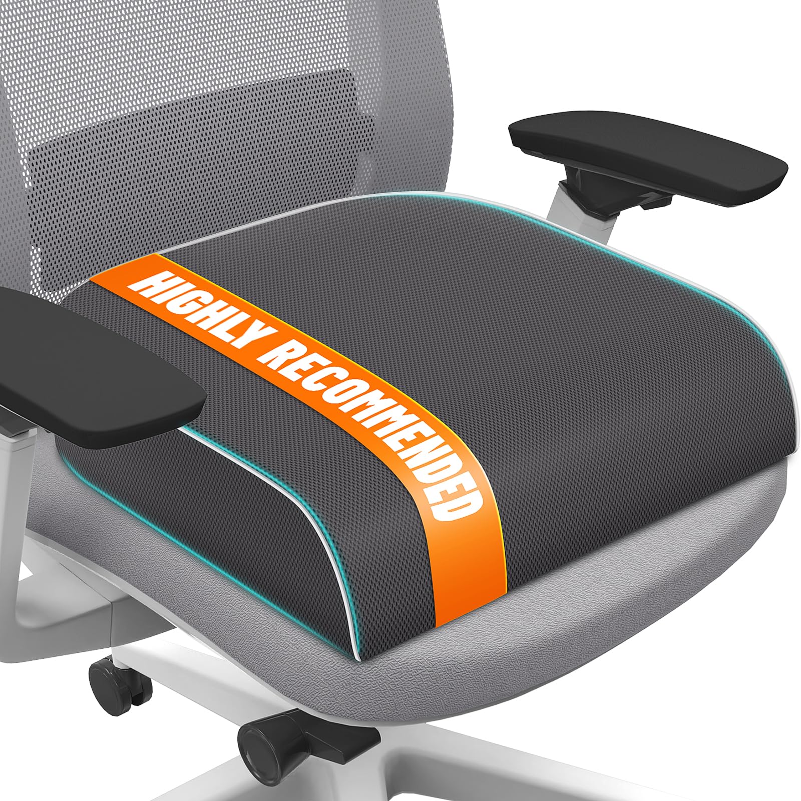 Sweetslubr Seat Cushion For Taibone Pain Relief, Office Chair Cushion, Memory Foam Large Chair Cushion With Non-Slip Cover For S