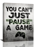 Video Game Wall Art Boys Gamer Room Decor Gaming Canvas Prints Black and Grey Pictures Painting Framed Artwork Decorations for T