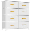 YITAHOME Fabric Dresser for Bedroom, Tall Storage Tower with 8 Drawers, Black Dresser & Chest of Drawers, Storage Drawer Organiz