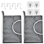 Hanging Laundry Hamper Bag Behind Door Space Saving With Stainless Steel Hooks Zip, For Bathroom,Kids Room,Travel,College Dorm,2