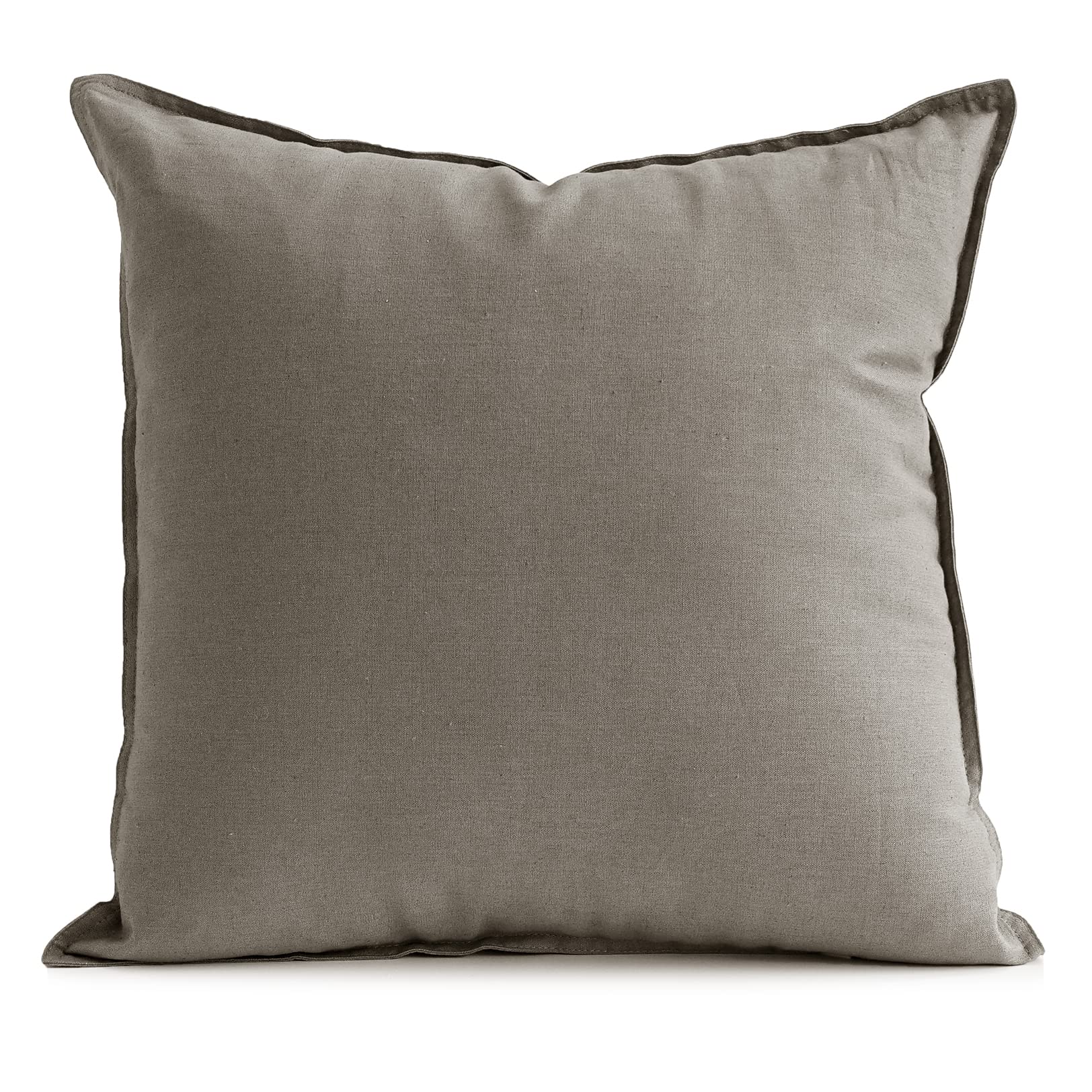 Jeanerlor Solid Cotton Linen Decoration 18'X18' Throw Pillow Cushion Case Special Pillow Cover Delicate Decorative Pillowcase