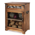 NewEle Mini Potato and Onion Storage Bin  Wooden Storage Box for Kitchen Countertops, Vegetable Storage Bins, 12.2 W x 6.5 D 