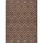 Nourison Versatile Indoor/Outdoor Brown 4' X 6' Area Rug, Easy Cleaning, Non Shedding, Bed Room, Living Room, Dining Room, Backyard, Deck, Patio (4X6)