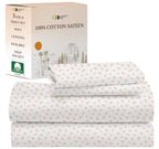 California Design Den Twin Floral Sheet Set, 100% Cotton Deep Pocket Twin Sheets & Pillowcase Set - Chic Floral