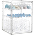 HBlife Baby Bottle Storage Organizer for Countertop Cabinet, 3 Tiers Adjustable Clear Acrylic Bottles Storage Station Case Box C