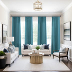 Teal Sheer Curtains 96 Inches Long For Living Room 2 Panels Rod Pocket Deep Dark Teal Turquoise Drape Muslin Cotton Marine Nautical Decor Peacock Blue Linen Curtain For Dining Room Bedroom 8Ft 52X96