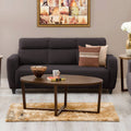 Home Centre 3 Seater Helios Emily Fabric Sofa| Fabric Sofa| (Rich Brown) |1 Year Warranty