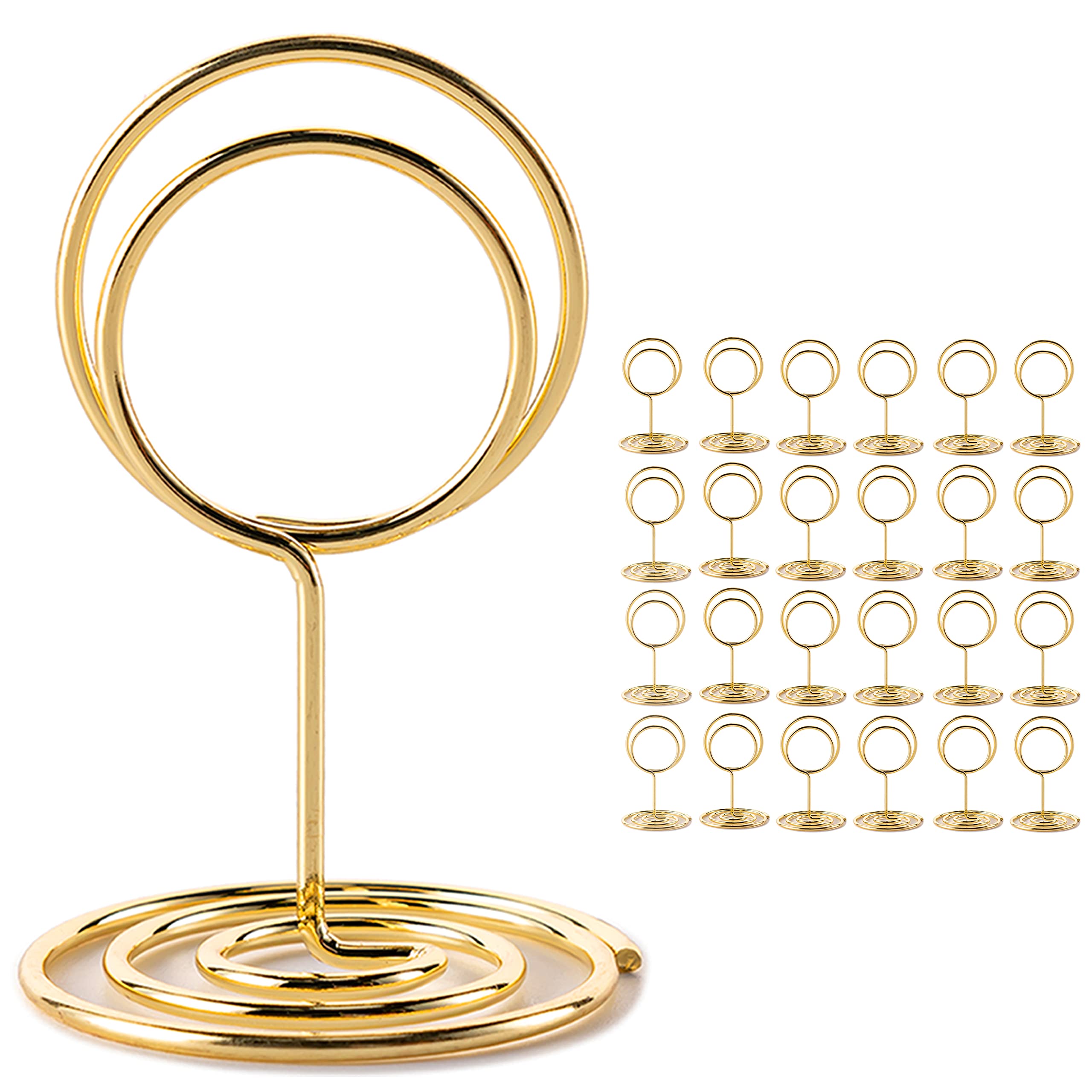 26Pcs Table Number Holders, Place Card Holders, Wire Picture Holders, Small Table Card Holders, Photo Holders for Centerpieces, 