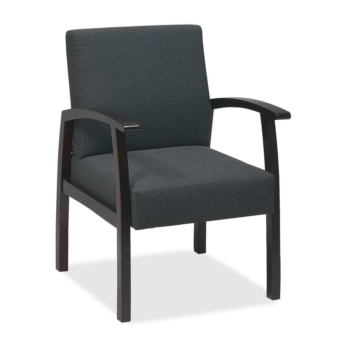 Lorell Deluxe Guest Chair, Mahogany/Charcoal