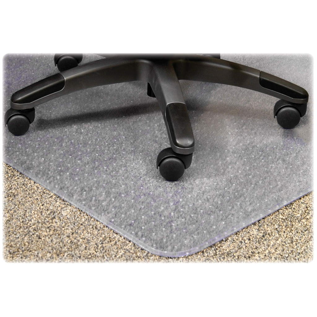 Lorell Rectangular Medium Pile Chairmat Chair Mat, Clear
