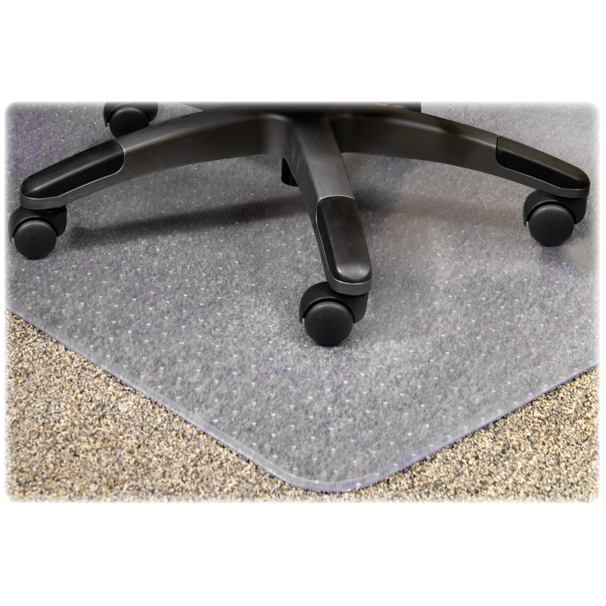Lorell Rectangular Medium Pile Chairmat Chair Mat, Clear