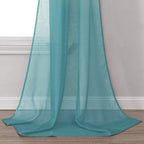 Donren Luxury Soft Sheer Curtains Scarf For Windows - Semi Voile Window Scarf Valance,52 Inches Wide By 144 Inches Long (1 Panel