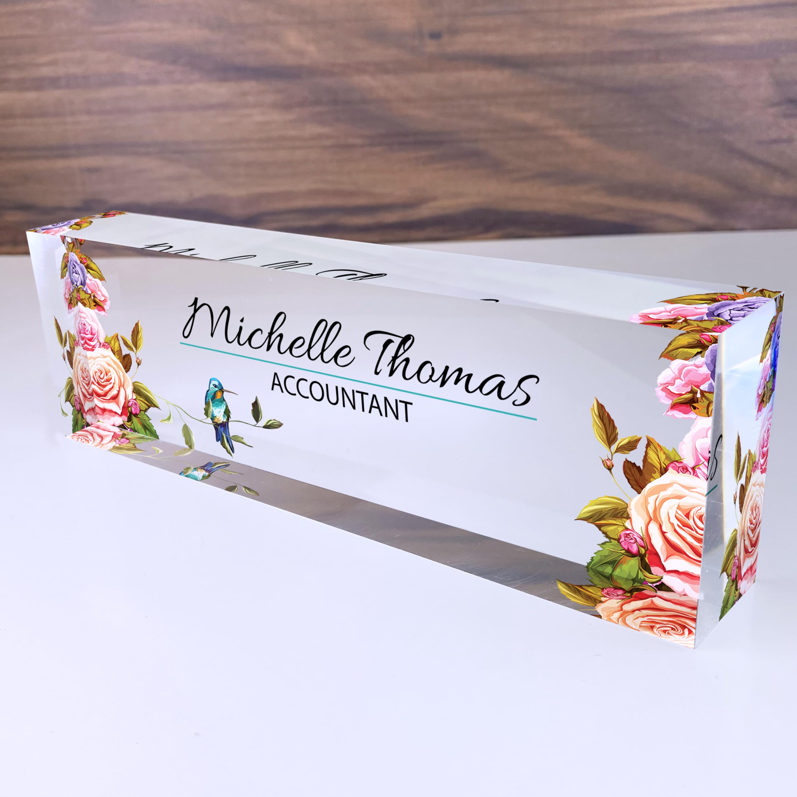 Desk Name Plate Personalized - Design Options - Coworker Gifts, Workspace Decorations, Professional Office D  Cor