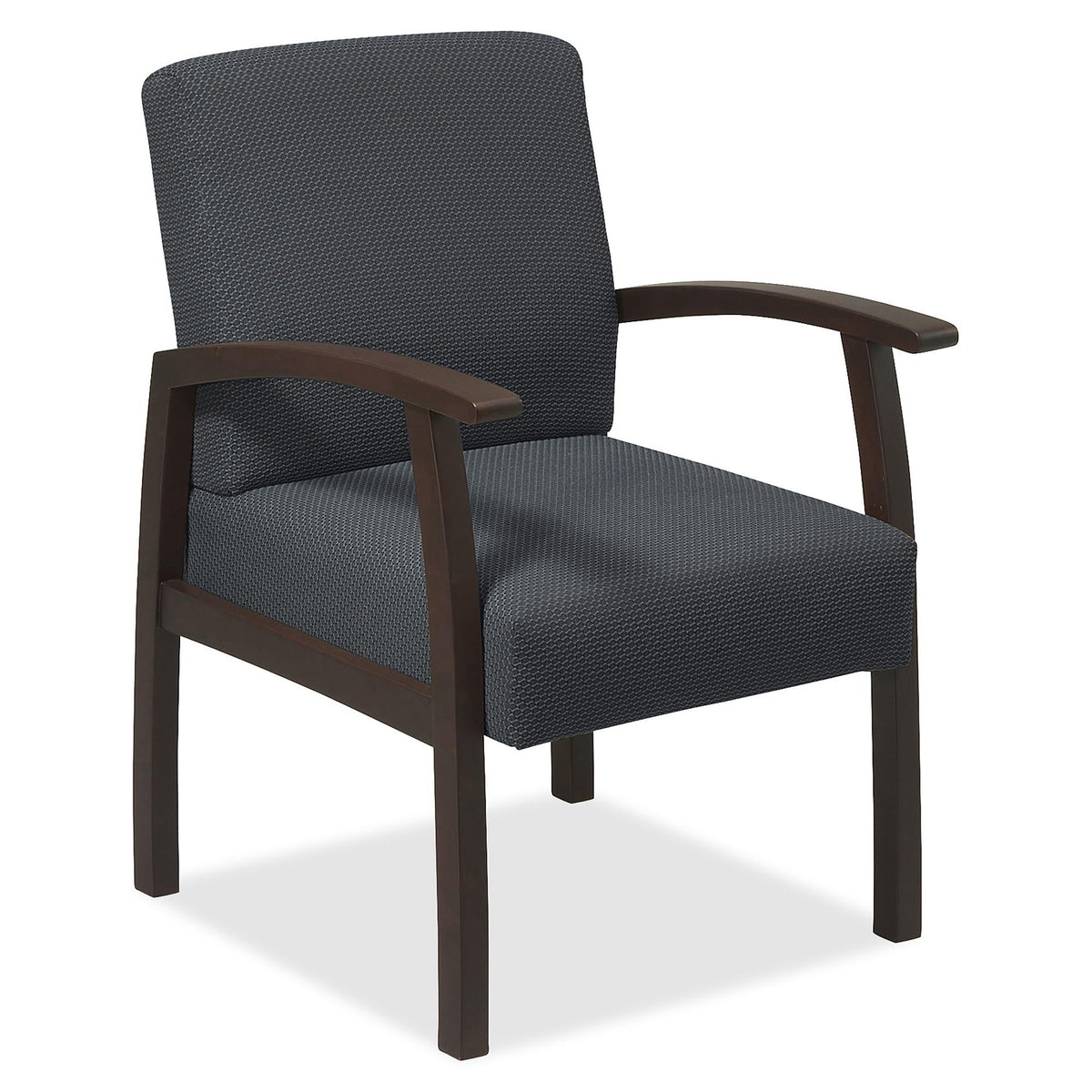 Lorell Deluxe Guest Chair, Espresso/Charcoal