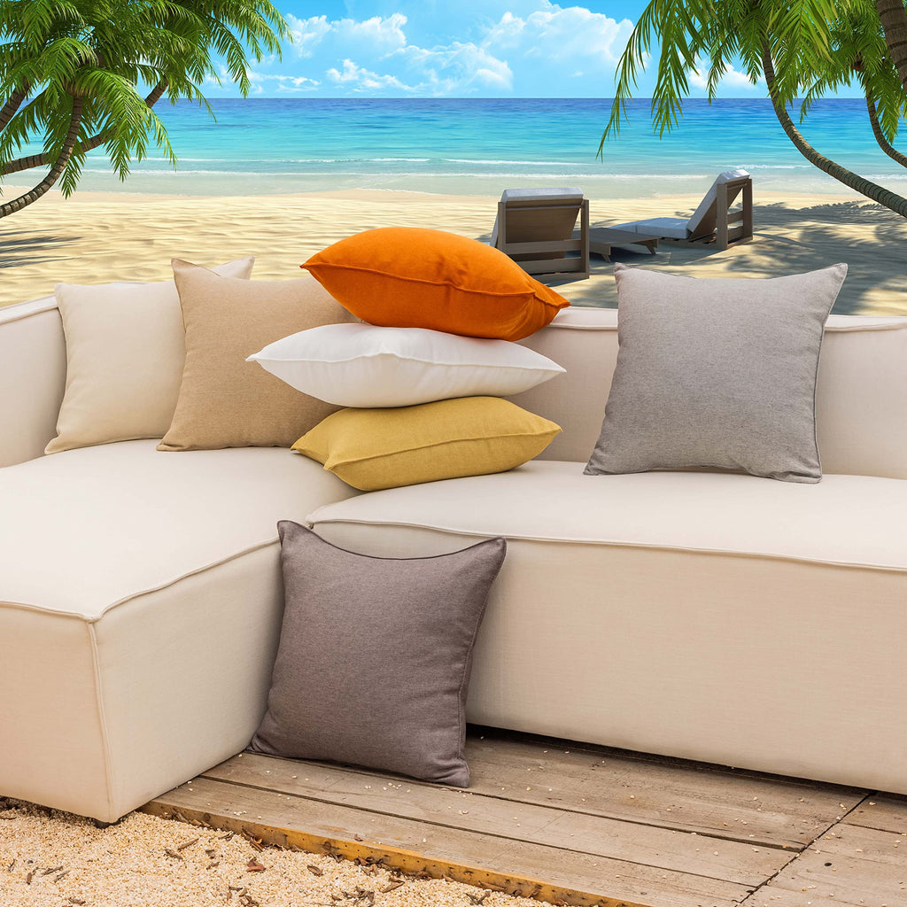 Home Brilliant Outdoor Pillow Covers 16X16 Set Of 4 Christmas Red Outdoor Throw Pillows For Couch Patio Waterproof Slipcovers Fo