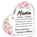 Yopyame Acrylic Gifts For Mom - Regalos Para Mam   Acrylic Gifts Spanish Mom Acrylic Heart Keepsake Paperweight From Daughter So