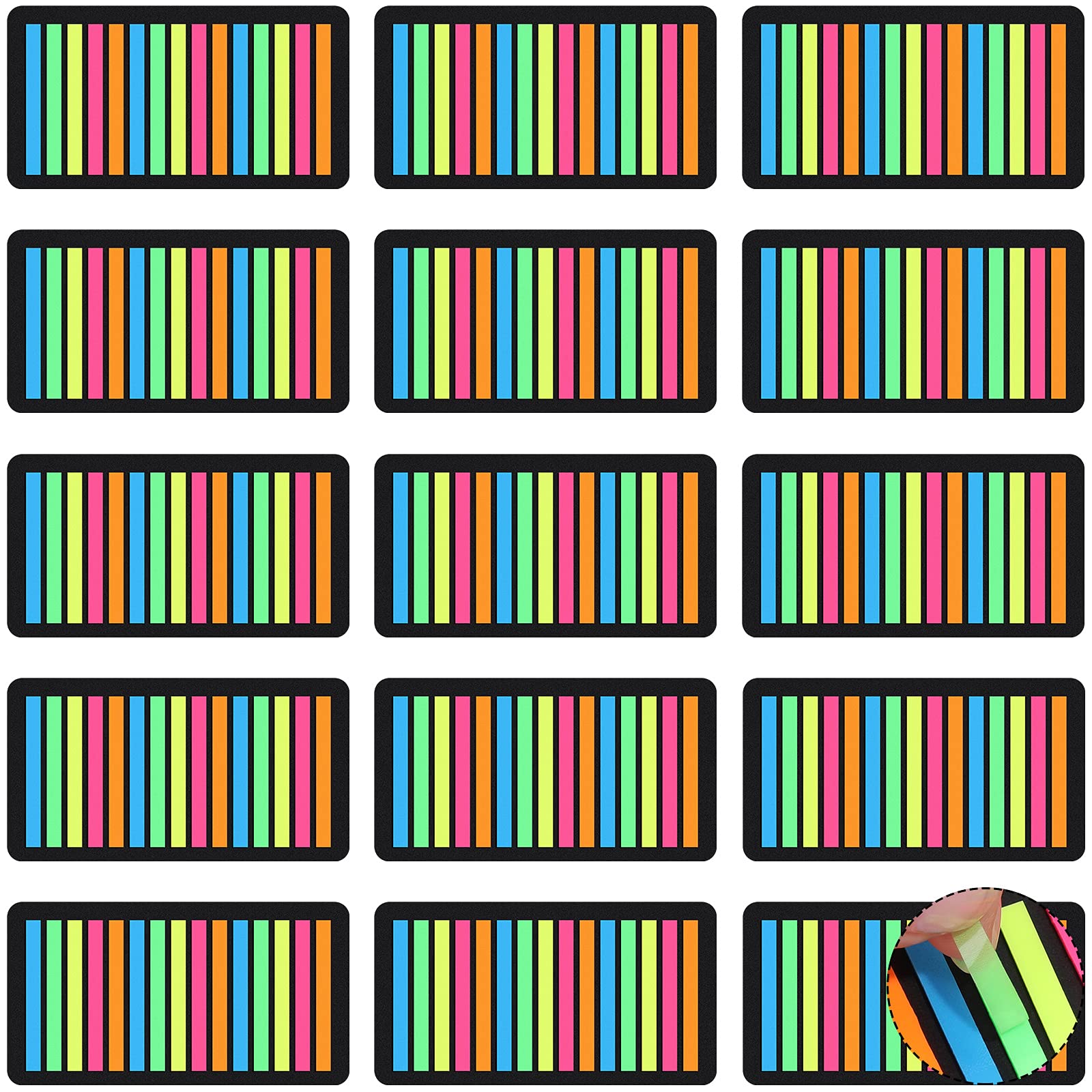 Zonon 4500 Pcs Highlighter Tapes Removable Transparent Sticky Page Markers Index Tabs Sticky Note Text Highlighter Strips Tabs N