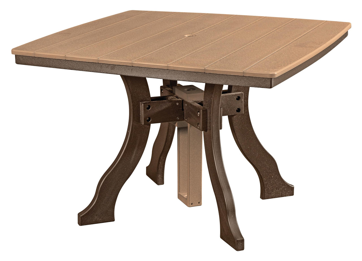 American Furniture Classics Dining Height Square Table, Cedar With Tudor Brown Base