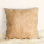 HomeRoots Cowhide, Microsuede, Polyfill 18' x 18' x 5' Tan Cowhide Pillow 2 Pack