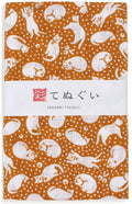 KOMESICHI irodori Japanese Traditional Towel Tenugui Bell and Cat 12.99 x 34.64 in with Iroha (English Manual)