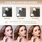Slimoon Hollywood Vanity Mirror With Lights, 12 Dimmable Led Bulbs Lighted Makeup Mirror With Detachable 10X Magnification Mirro