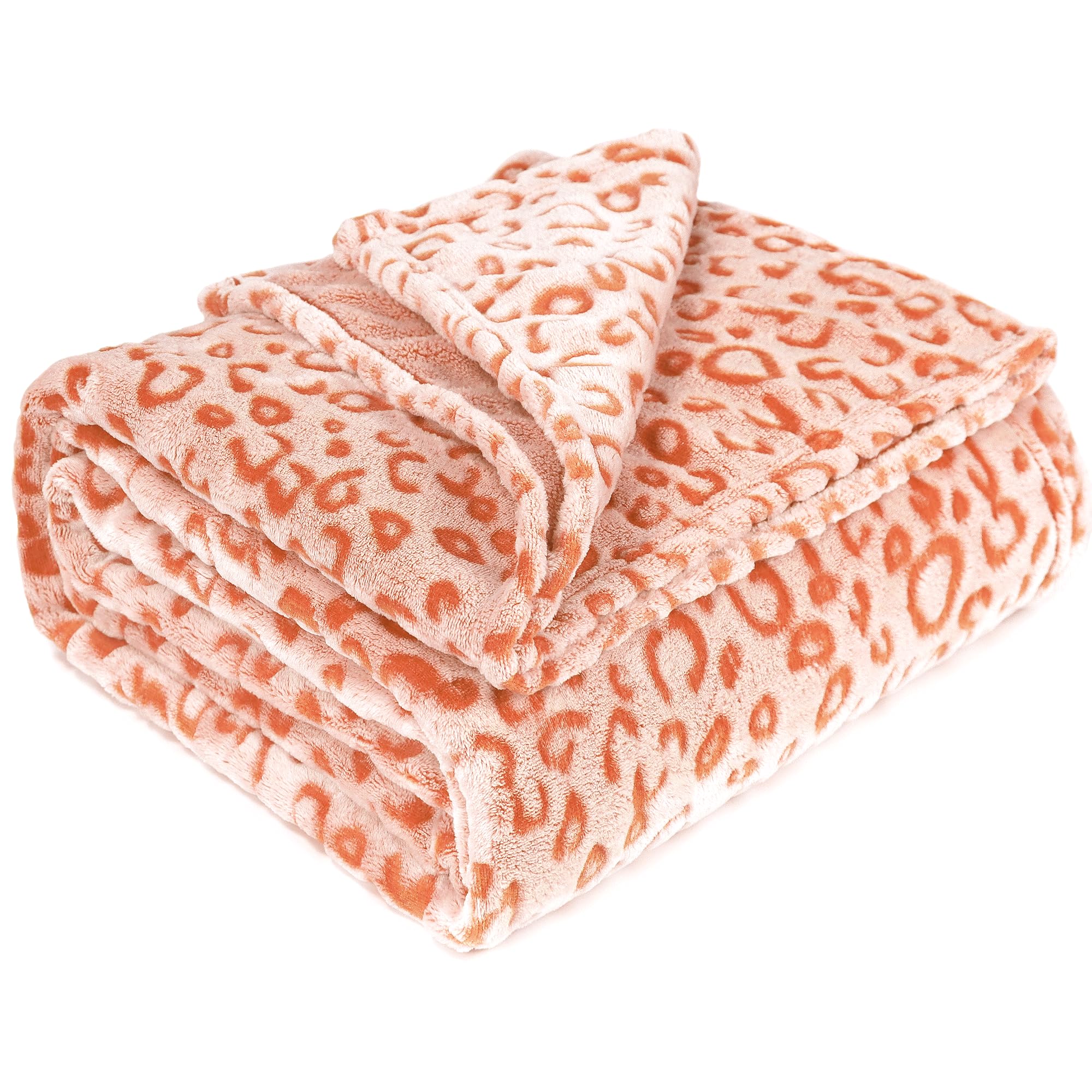 Orange Throw Blanket Couch Plush Cozy Fleece Blanket Soft Lightweight Fall Blankets For Home Decor