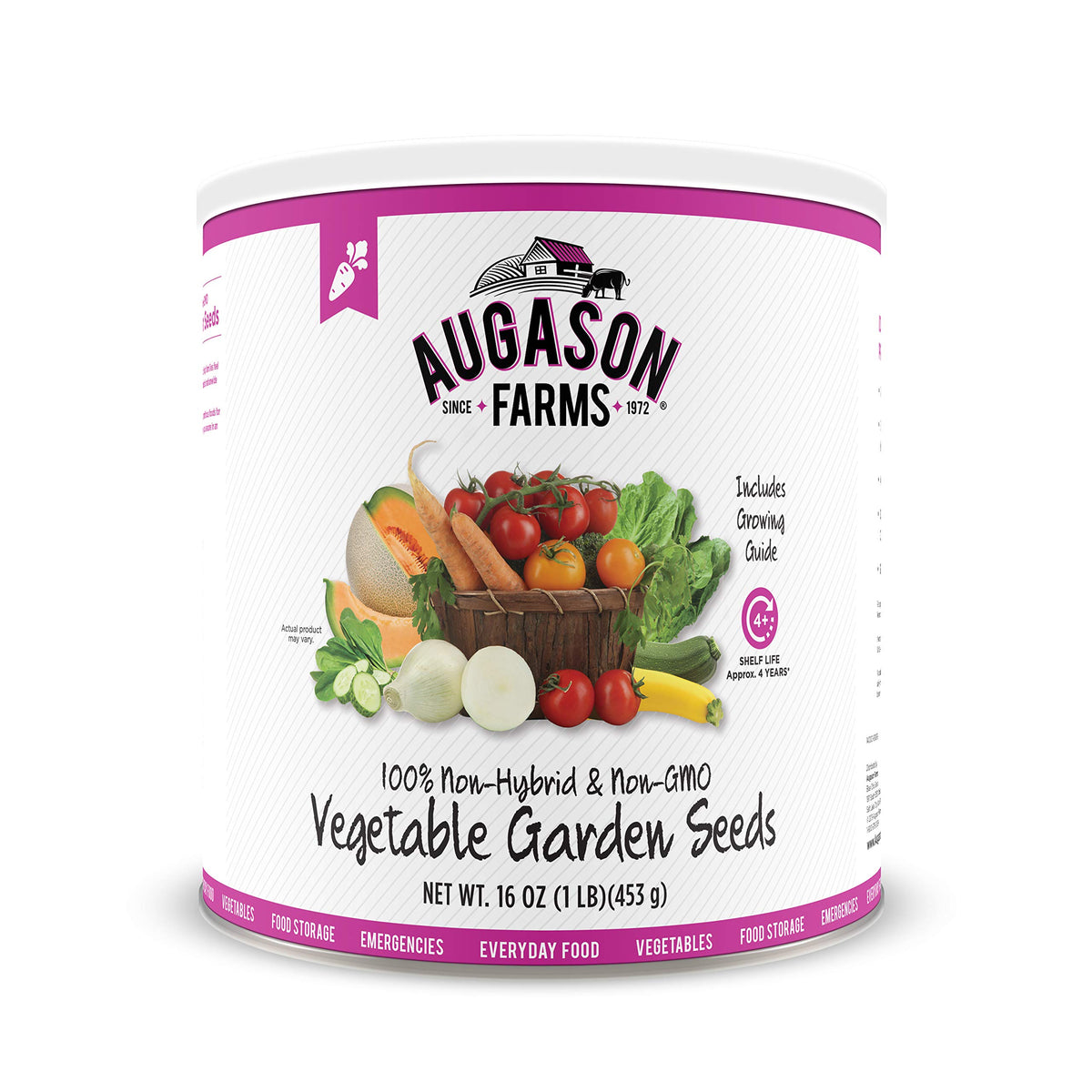 Augason Farms Vegetable Garden Seeds 13 Variety 1 Lb No. 10 Can