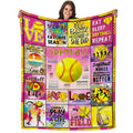 Softball Blanket Ultra Soft Flannel Softball Throw Blanket Softball Gifts For Girls Women Softball Team Softball Lover Gifts For