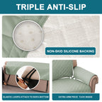 Turquoize 100% Waterproof Couch Cover Sofa Covers Washable Couch Covers For 3 Cushion Couch Sofa Pet Friendly Triple Non-Slip Co