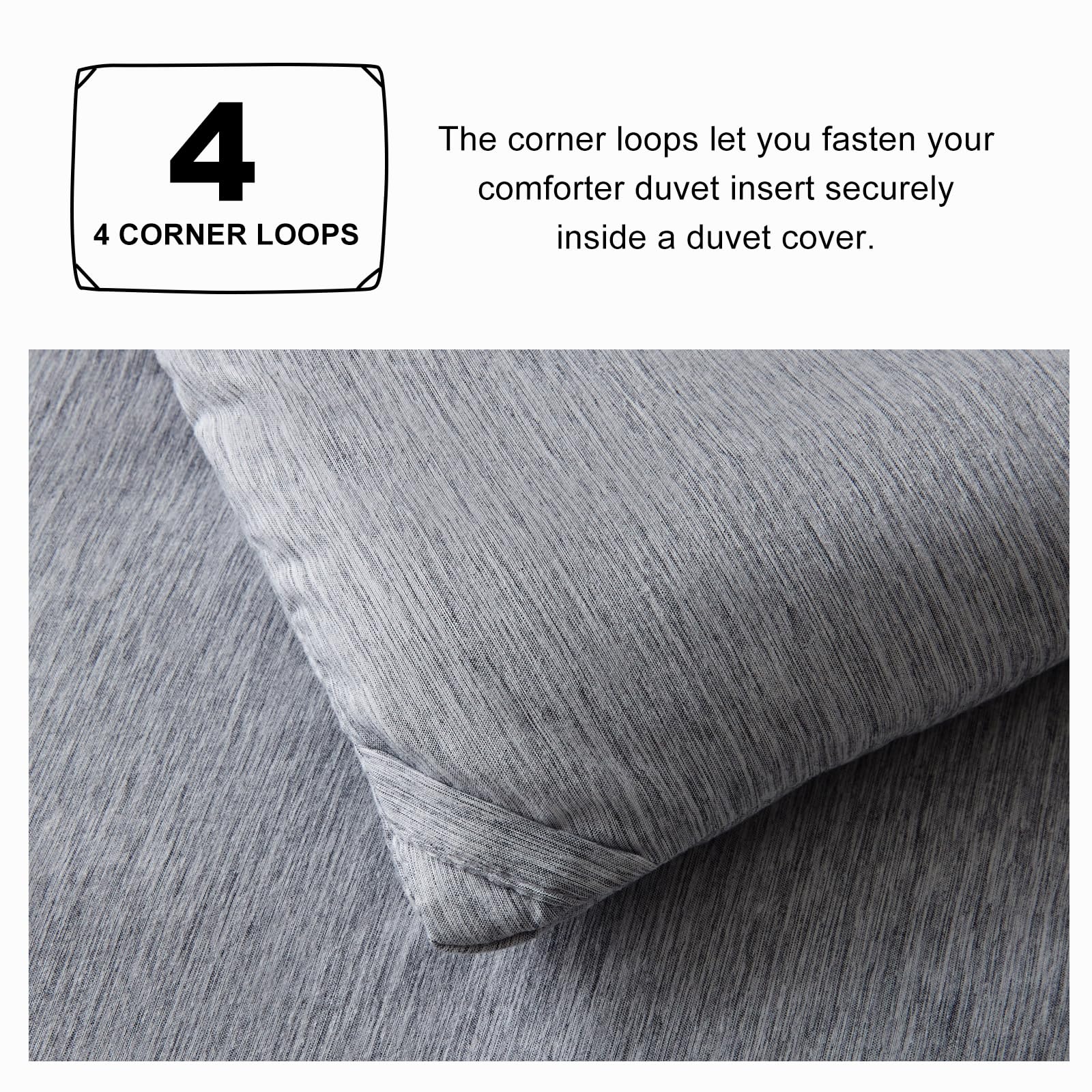 Cozylux Full Size Comforter Sets - 3 Pieces Grey Soft Luxury Cationic Dyeing Bedding Comforter For All Season, Gray Breathable Lightweight Fluffy Bed Set With 1 Comforter And 2 Pillow Shams