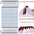 Metal Space Saving Hangers for Clothes, Collapsible Hanger Organizer 12Pack