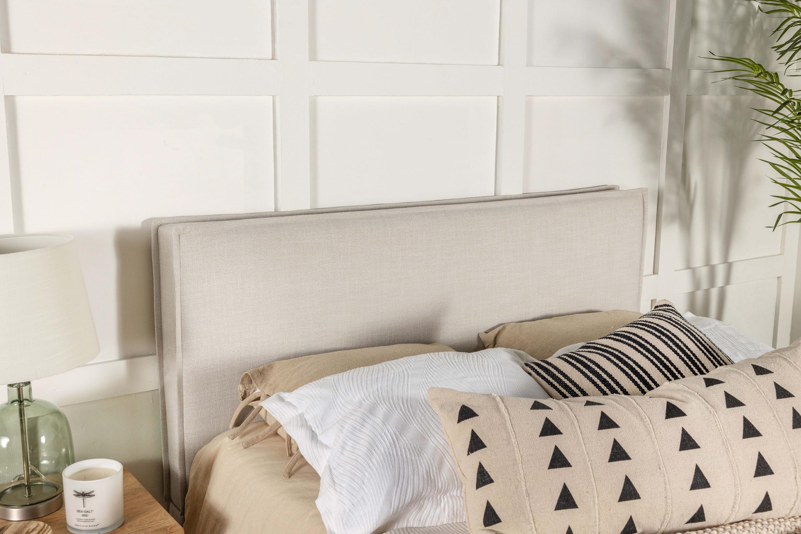 Coaster Home Furnishings Izzy Contemporary 47-inch Fabric Upholstered Panel Headboard for Bedroom King Size Sand 315985K
