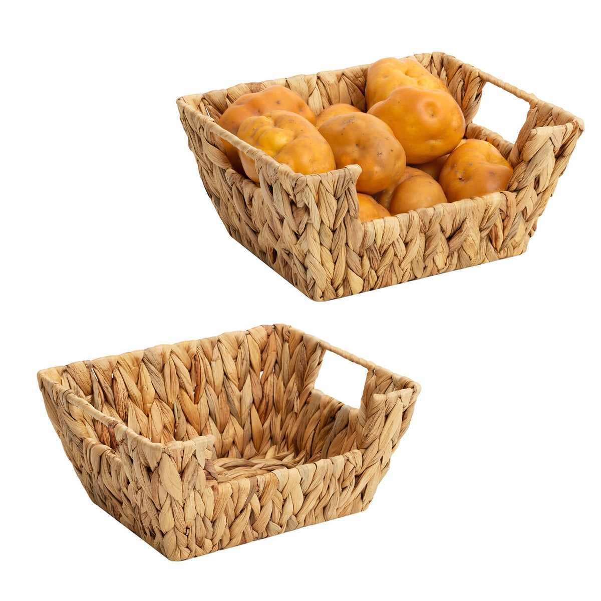 StorageWorks Wicker Storage Basket, Pantry Baskets, Water Hyacinth