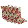 Makimoo Set Of 2 Outdoor Dining Chair Cushions, Comfort Patio Seating Cushions, 44 X21X4.5 Inch, Single Welt And Zipper, Red