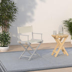 Casual Home 18" Director'S Chair White Frame With Wheat Canvas