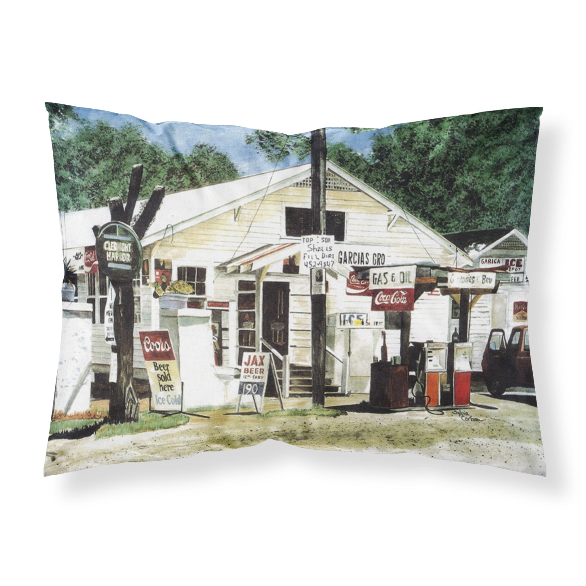 'Caroline'S Treasures 8130Pillowcase Garcia'S Grocery Moisture Wicking Fabric Standard Pillowcase, Large, Multicolor'