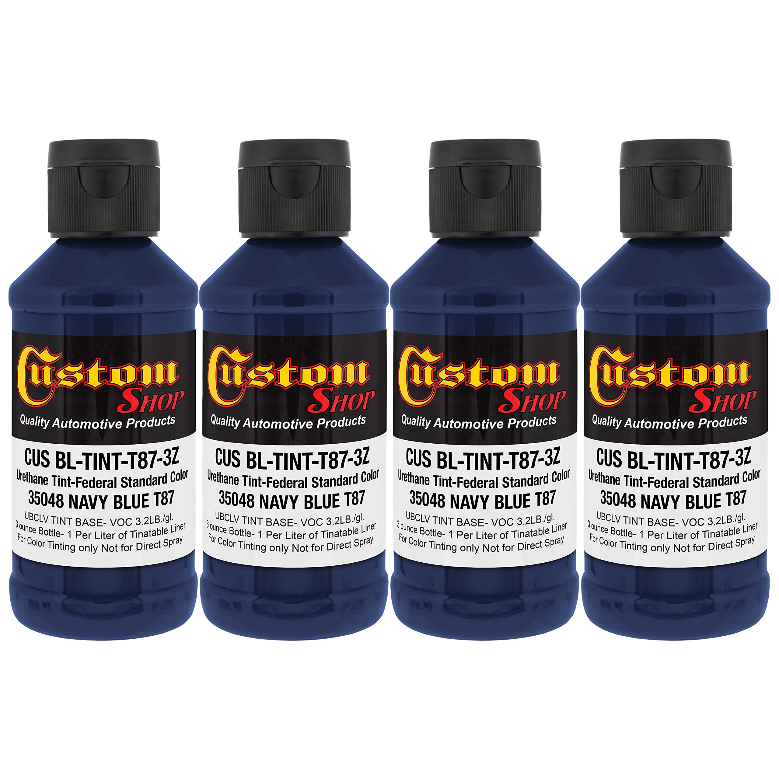 Custom Coat Camouflage Series 3 Ounce (Navy Blue Federal Standard Color 35048) - Pack Of 4 - Urethane Tint Concentrate For Tinti