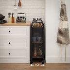 Vasagle 3-Tier Narrow Storage Cart, Rolling Cart With Wheels, Steel Frame, Slim Storage Cart For Kitchen, Dining Room, Laundry Room, Adjustable Feet Included, Industrial Style, Rustic Brown And Black