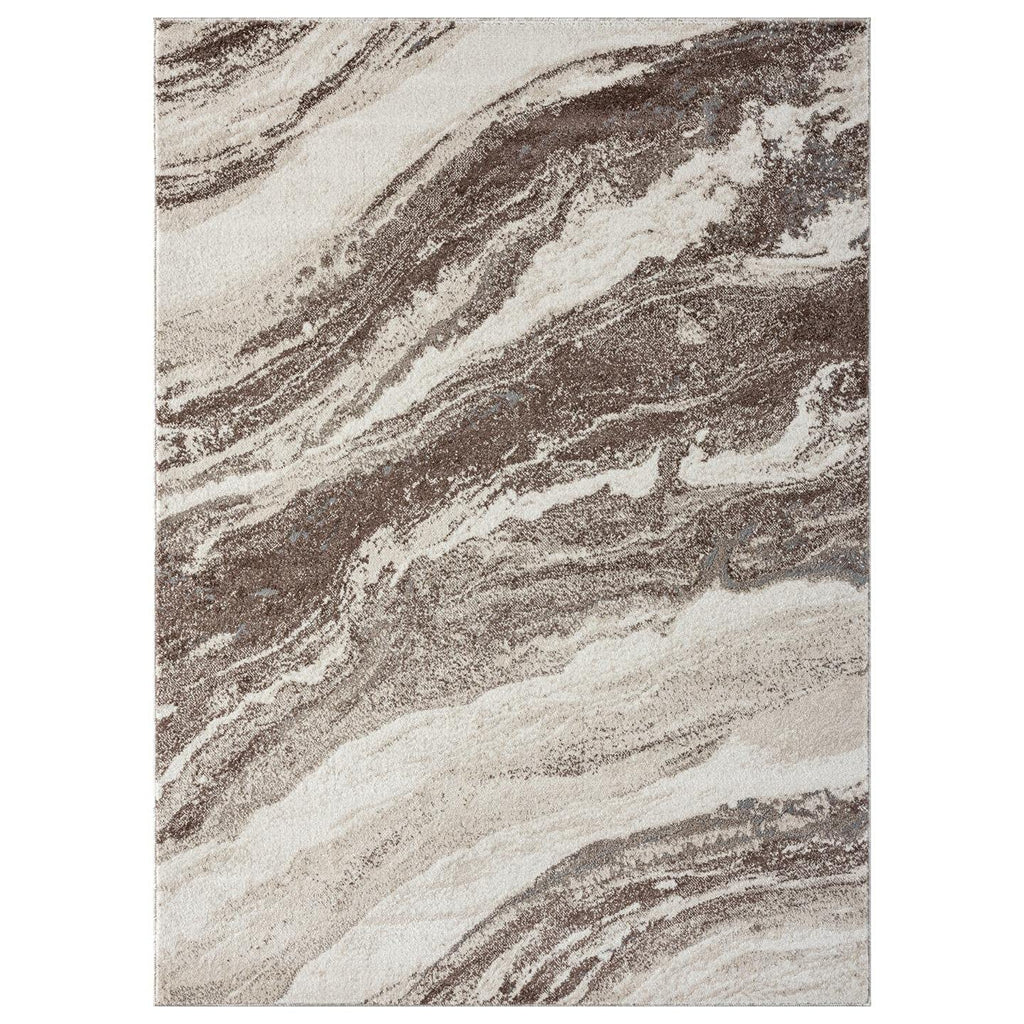 Luxe Weavers Lagos Collection 7983 Brown 8X10 Art Deco Geometric Area Rug