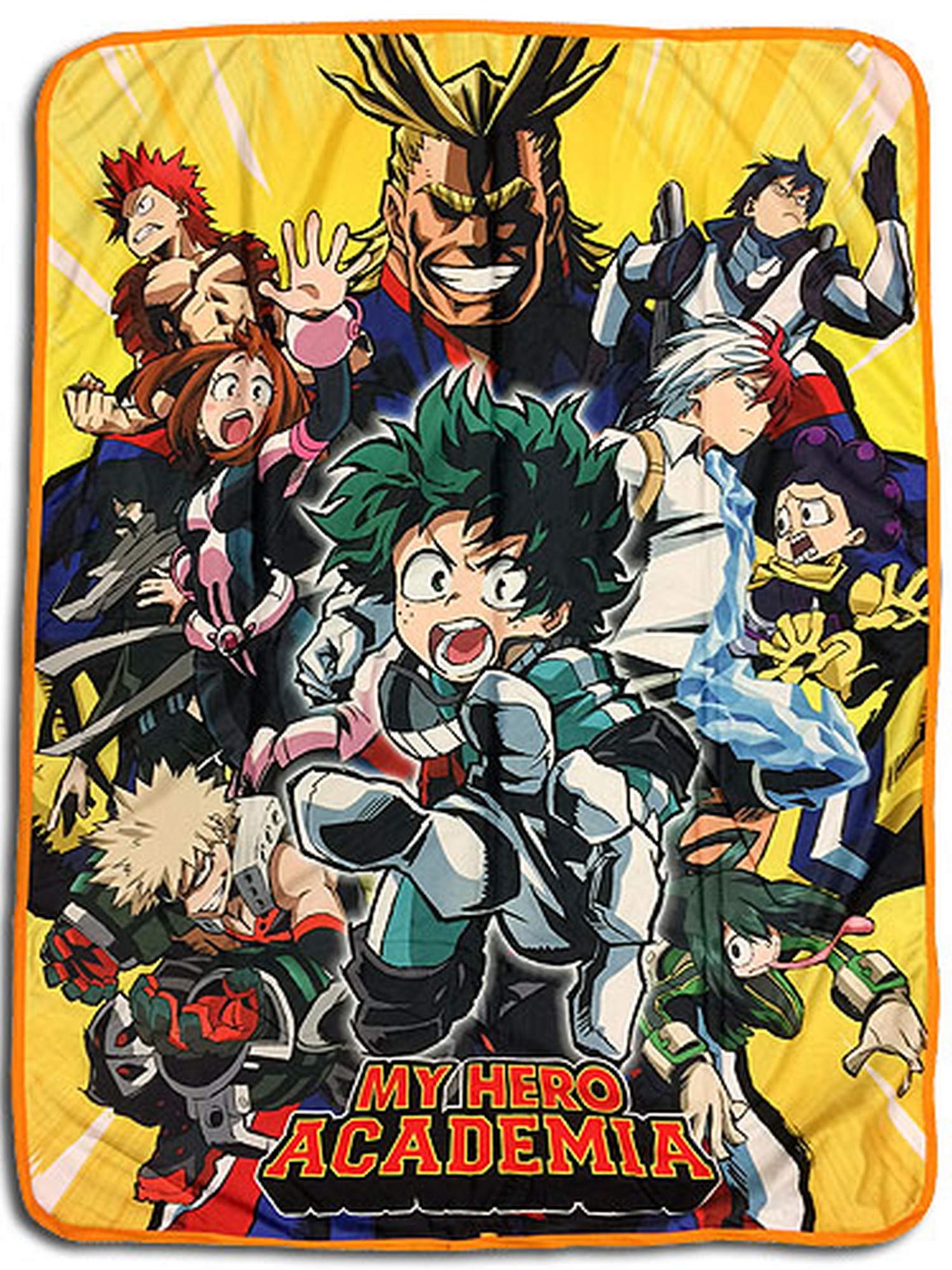 Great Eastern Entertainment - 57885 My Hero Academia- Big Group Sublimation Throw Blanket,Multicolor,46Wx60L