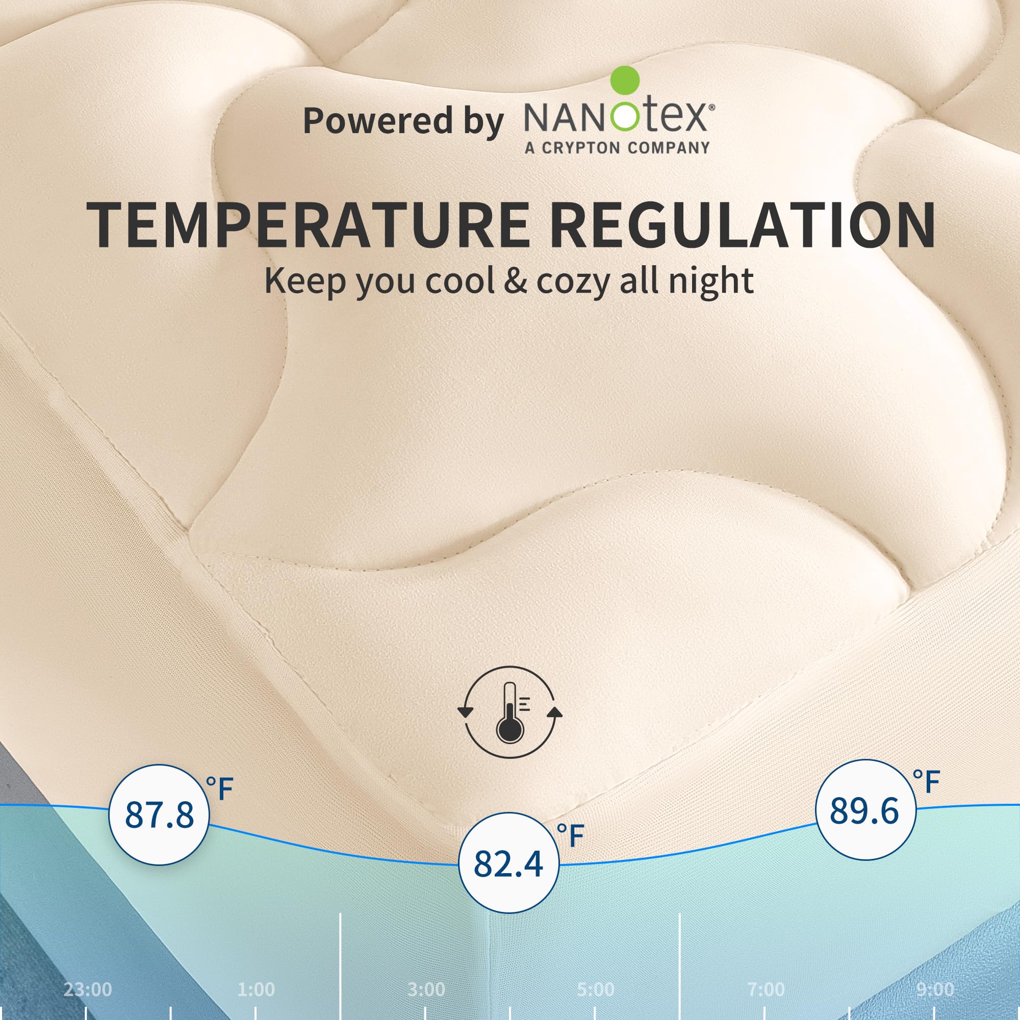 Soft Mattress Pad, Quilted Fitted Mattress Protector With 8-21 Inch Deep Pocket, Comfortable & Breathable Mattress Cover For All Ages (Beige, California King)