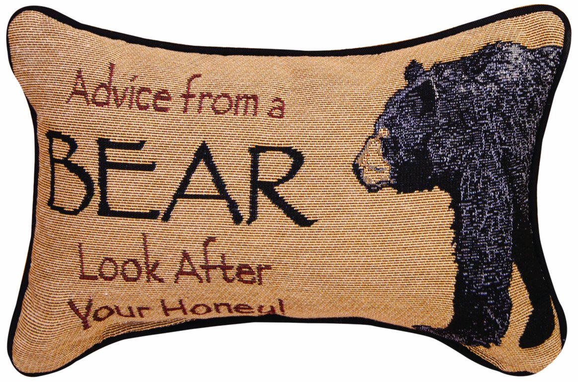 Manual The Lodge Collection Reversible Throw Pillow, 12.5 X 8.5-Inch, Advice From A Bear X Your True Nature