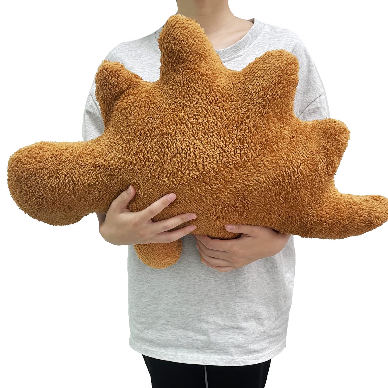 Isaacalyx 24 inch Large Dino Nugget Pillow, Large Stegosaurus Soft Dinosaur Nuggets Pillow for Fun Pillows Funny Gift Birthday G