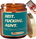 Best Aunt Ever, Lavender Vanilla Scented Candle - Funny Birthday Gifts for Cool Aunts, Aunt Birthday Gift, Funny Gifts for Aunts