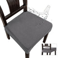 Genina Waterproof Seat Covers for Dining Room Chair Covers Waterproof Dining Chair Covers (2 PCS-Rear-Covered, Grey)