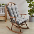 Sweet Home Collection Rocking Chair Cushion Premium Tufted Pads Non Skid Slip Backed Set Of Upper And Lower With Ties, 21 In X 1