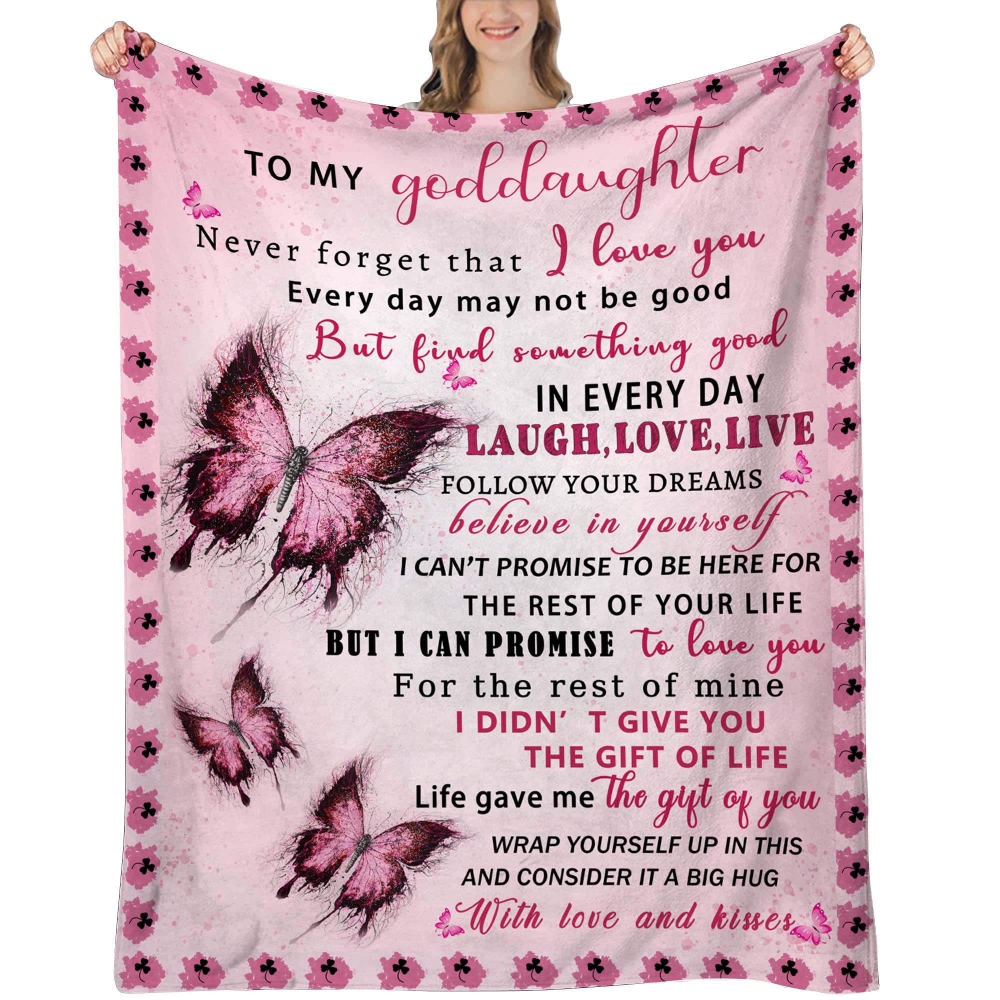 Uhankru Goddaughter Blanket From Godmother, Goddaughter Gifts From Godmother, Goddaughter Gifts, Gifts For Goddaughter Birthday,
