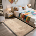 Shag Area Rug for Bedroom 3x5,Beige Fluffy Area Rugs for Living Room,Soft Fuzzy Rug Non-Shedding Indoor Plush Carpet for Kids Be